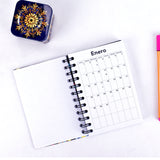 Agenda Semanal 2026 Pocket / Bolsillo -Bullet Journal- Flores arte c110-1