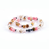 Pulsera Japa Mala 45 Cuentas Códigos Sagrados Cuarzo Cherry