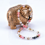 Pulsera Japa Mala 45 Cuentas Códigos Sagrados Cuarzo Cherry