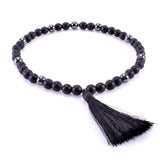 Japa Mala 45 Cuentas Códigos Sagrados Onix / Hematita