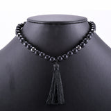 Japa Mala 45 Cuentas Códigos Sagrados Onix / Hematita