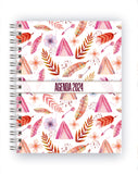 Agenda Diaria Pro 2026 boho rosa A370